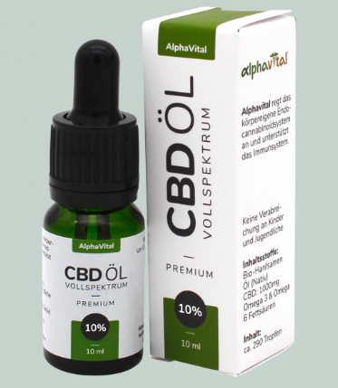 Premium Έλαιο Κάνναβης CBD OlL 10% AlphaVital 10 ml